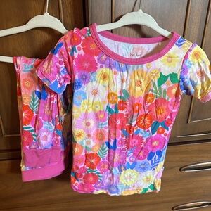 Little Sleepies Rainbow Blossom two piece set